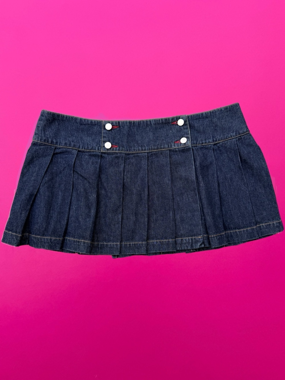 Tommy Jeans Y2K Vintage 00s 2000s Pleated Denim Mini Skirt Size 13